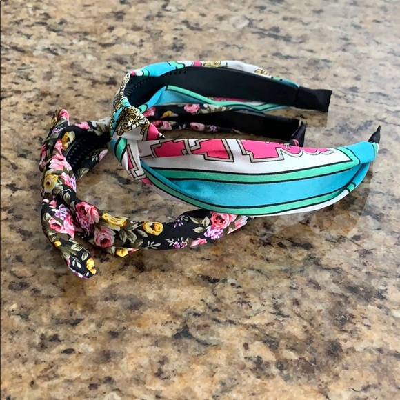 2 New floral and fancy headbands turban & top knot - Picture 2 of 4